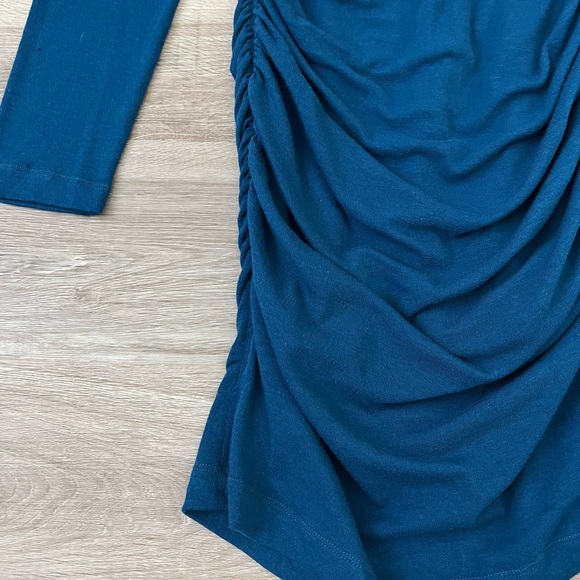 NWT Anthropologie Daily Practice ruched dress Navy Marin XL - Picture 8 of 10